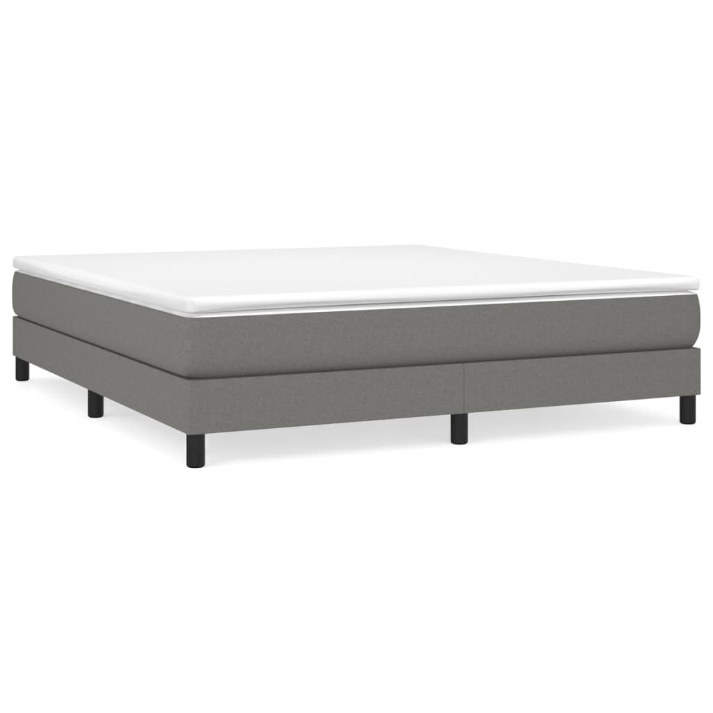 Boxspring sengeramme 160x200 cm stof mørkegrå