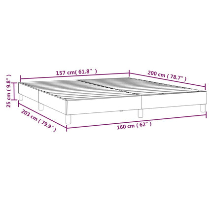 Boxspring sengeramme 160x200 cm stof mørkegrå