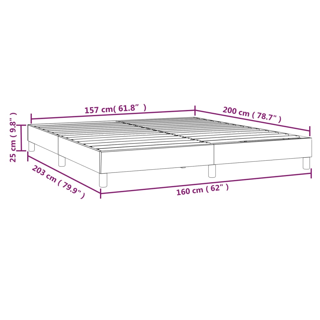 Boxspring sengeramme 160x200 cm stof sort