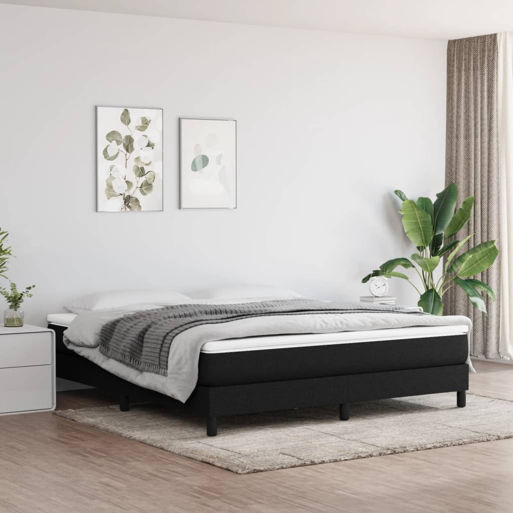 Boxspring sengeramme 160x200 cm stof sort