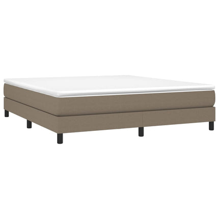 Boxspring sengeramme 160x200 cm stof gråbrun