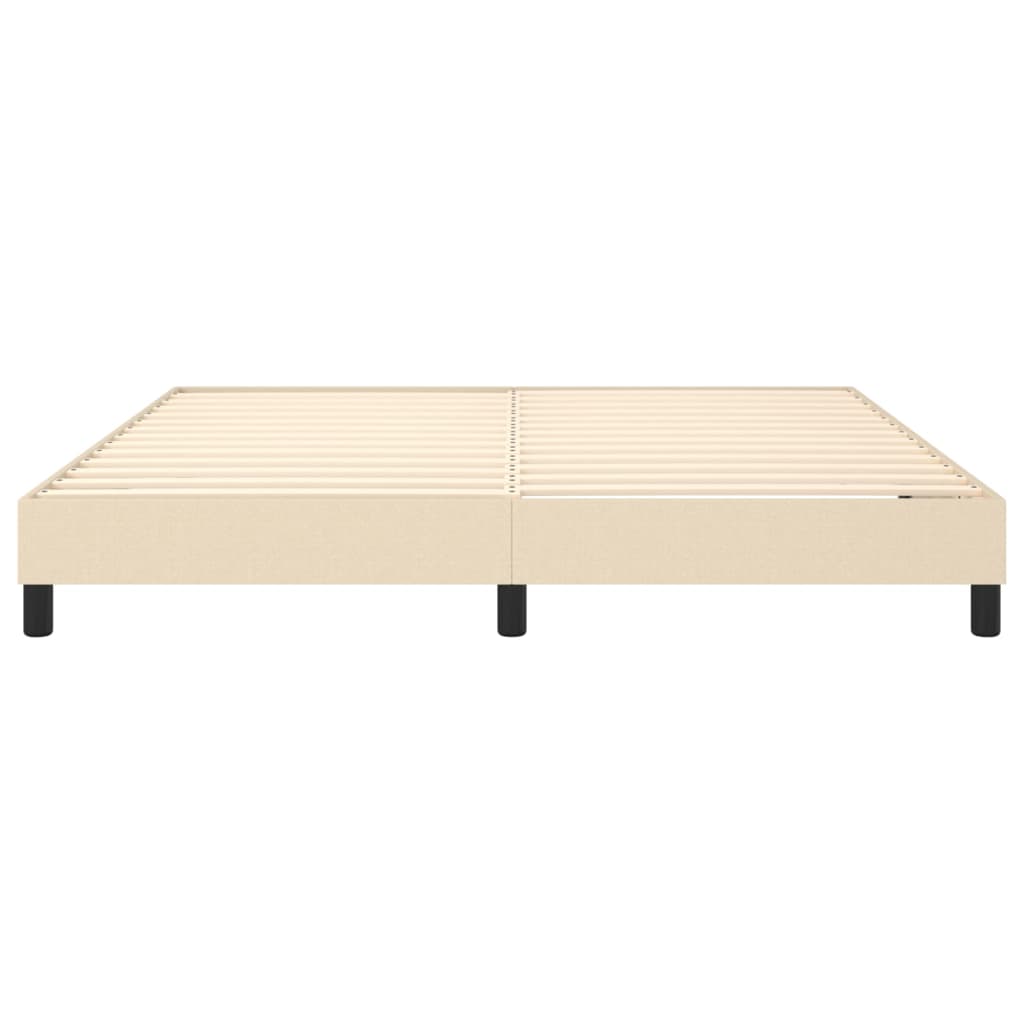 Boxspring sengeramme 160x200 cm stof cremefarvet