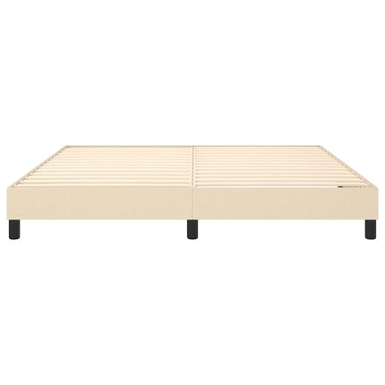 Boxspring sengeramme 160x200 cm stof cremefarvet