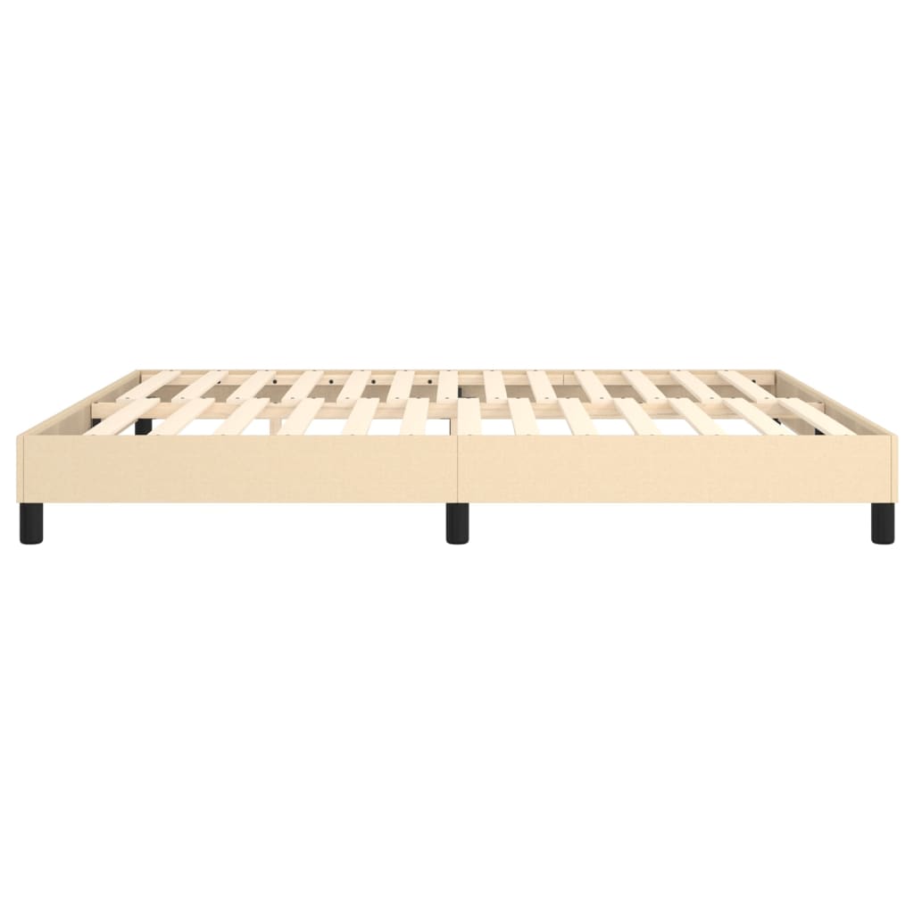 Boxspring sengeramme 160x200 cm stof cremefarvet
