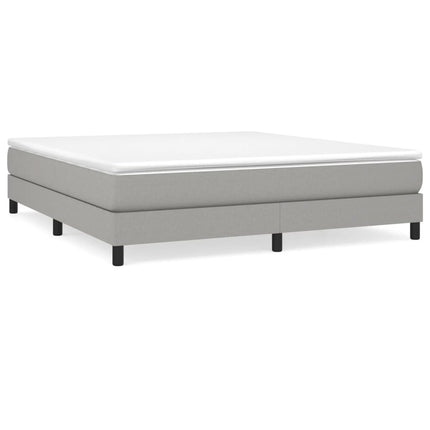 Boxspring sengeramme 180x200 cm stof lysegrå