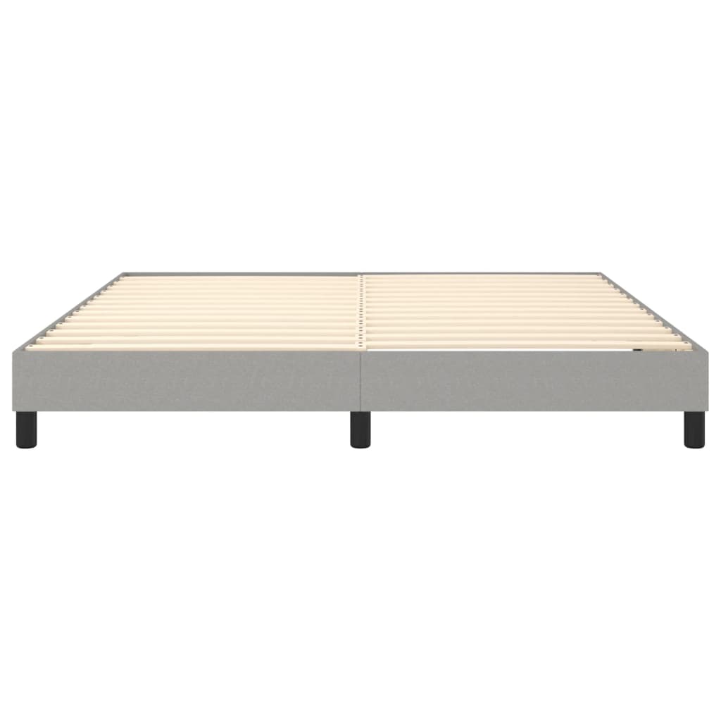Boxspring sengeramme 180x200 cm stof lysegrå
