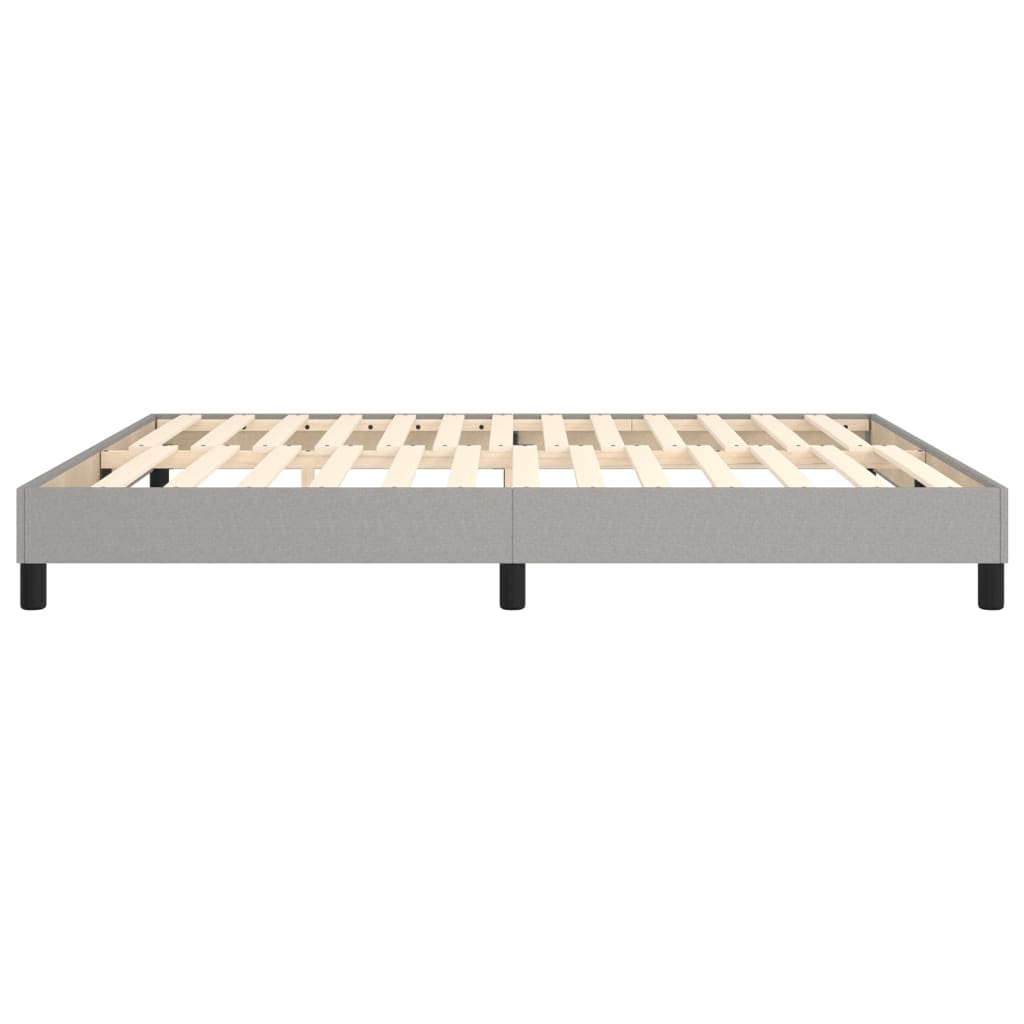Boxspring sengeramme 180x200 cm stof lysegrå