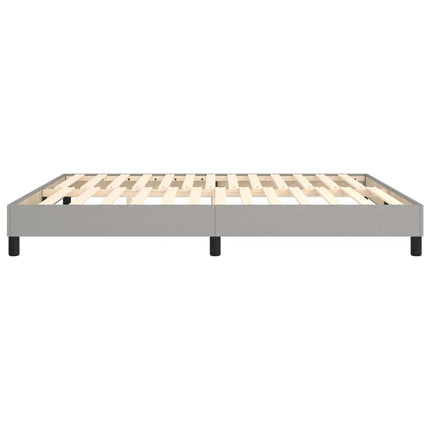 Boxspring sengeramme 180x200 cm stof lysegrå