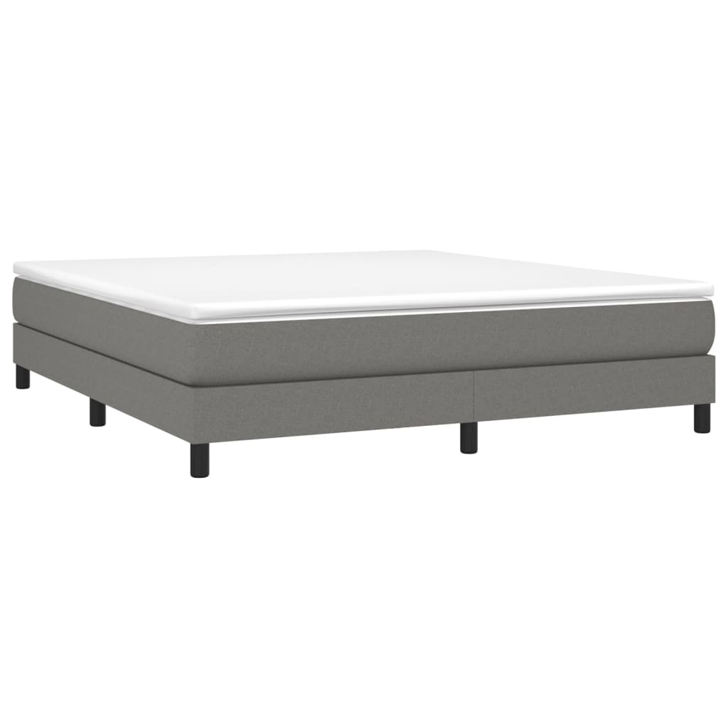 Boxspring sengeramme 180x200 cm stof mørkegrå