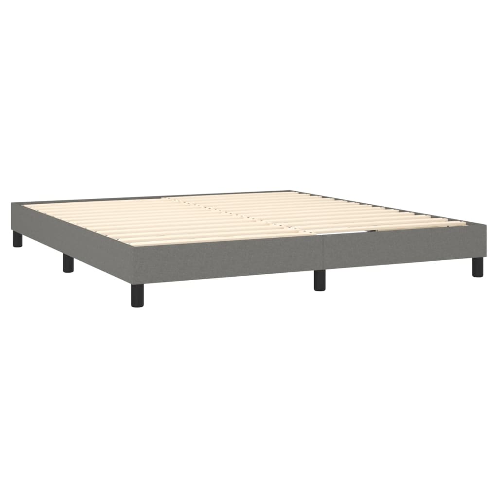 Boxspring sengeramme 180x200 cm stof mørkegrå