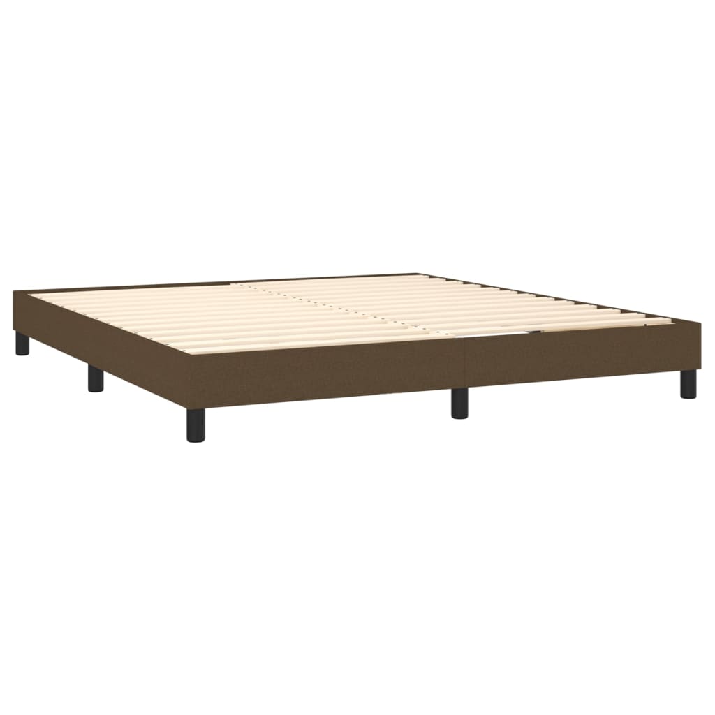 Boxspring sengeramme 180x200 cm stof mørkebrun