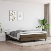 Boxspring sengeramme 180x200 cm stof mørkebrun