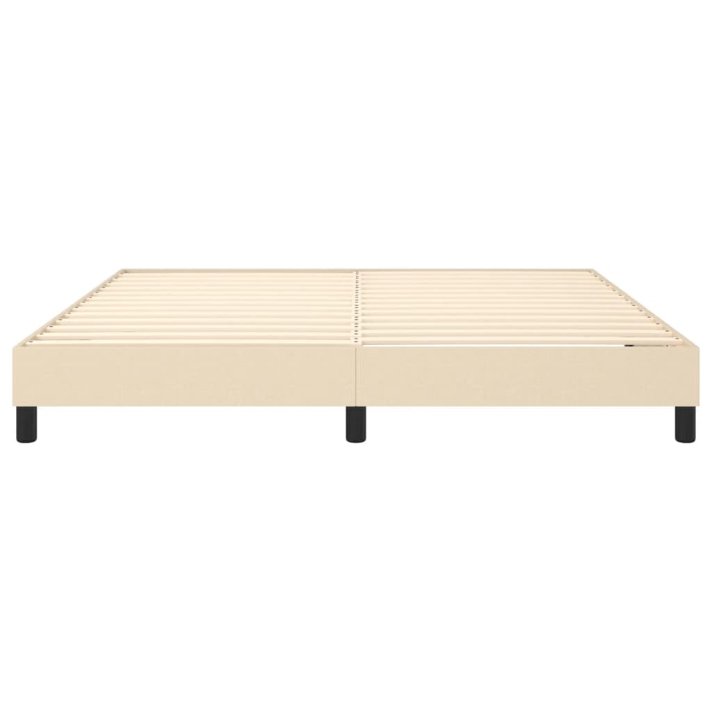 Boxspring sengeramme 180x200 cm stof cremefarvet