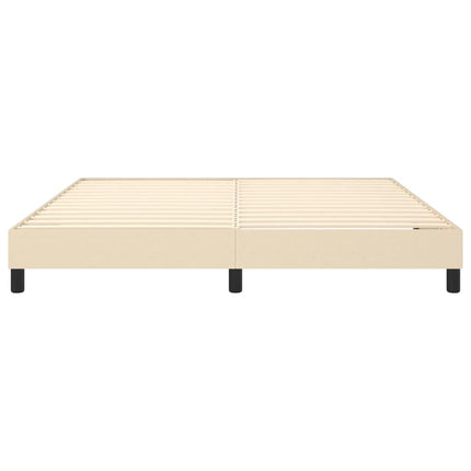 Boxspring sengeramme 180x200 cm stof cremefarvet