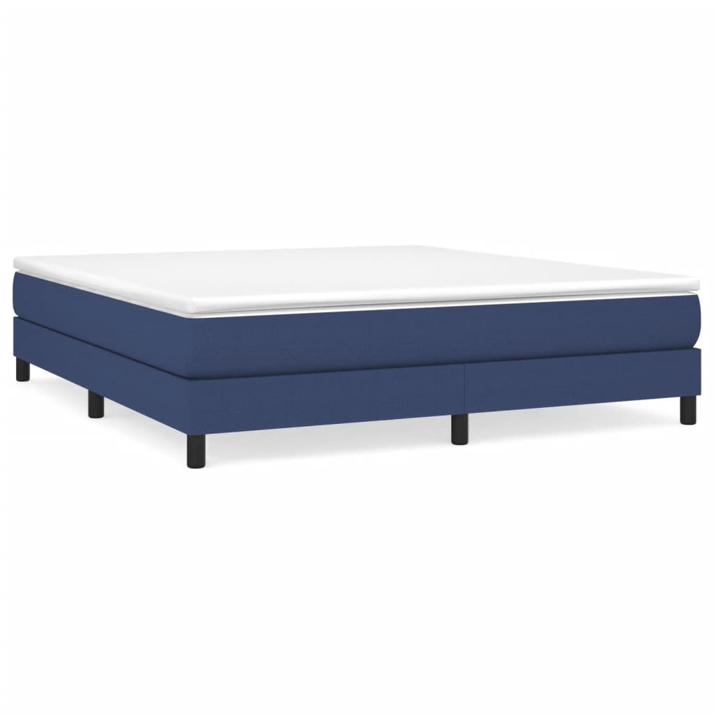 Boxspring sengeramme 180x200 cm stof blå