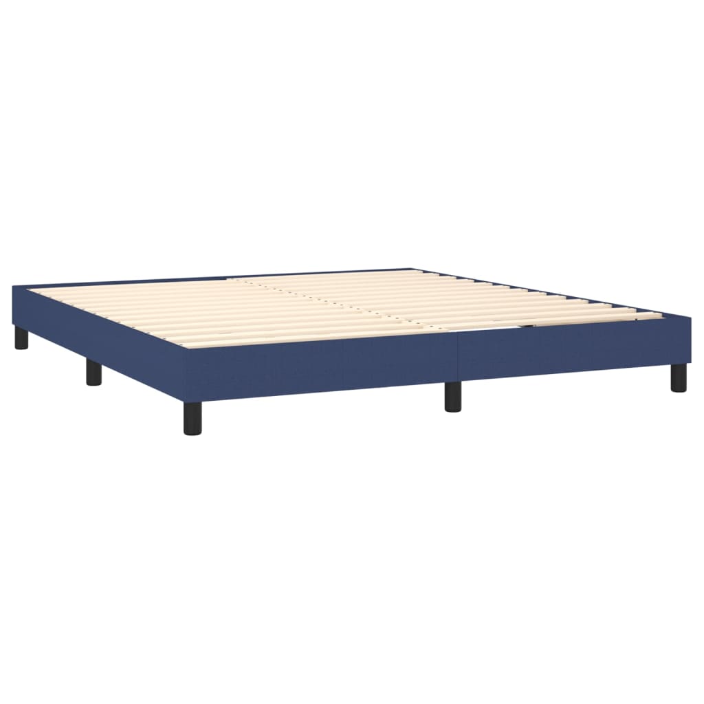 Boxspring sengeramme 180x200 cm stof blå