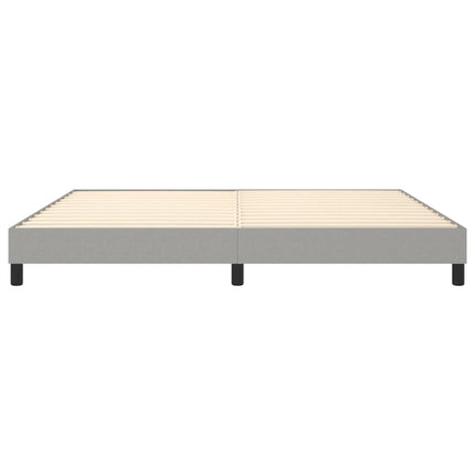 Boxspring sengeramme 200x200 cm stof lysegrå