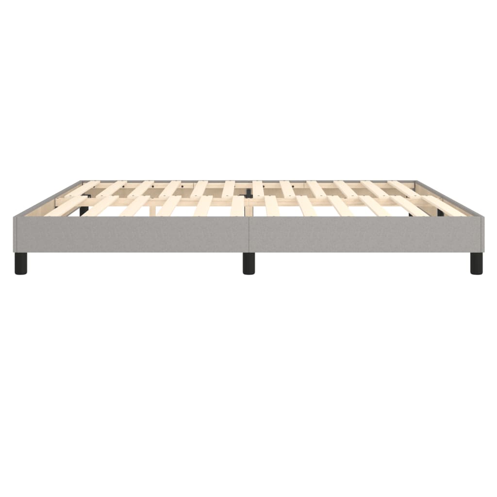 Boxspring sengeramme 200x200 cm stof lysegrå