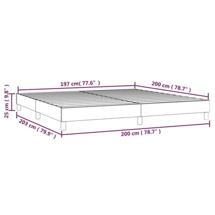 Boxspring sengeramme 200x200 cm stof lysegrå