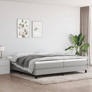 Boxspring sengeramme 200x200 cm stof lysegrå