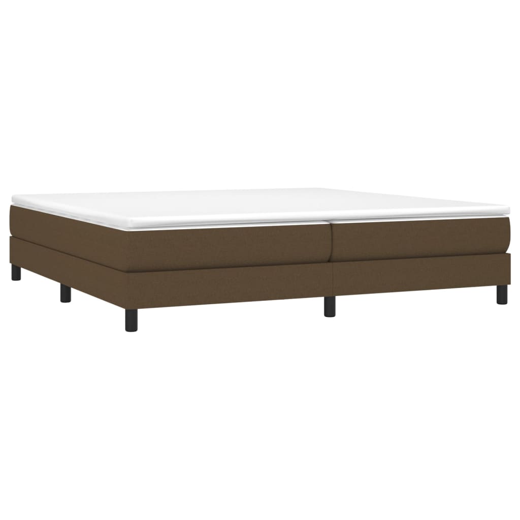 Boxspring sengeramme 200x200 cm stof mørkebrun