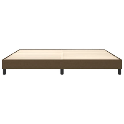 Boxspring sengeramme 200x200 cm stof mørkebrun