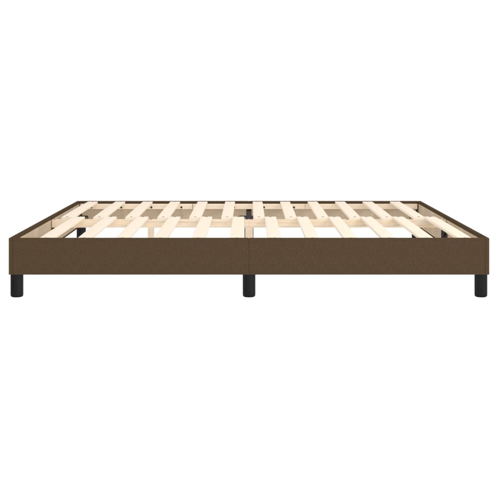 Boxspring sengeramme 200x200 cm stof mørkebrun