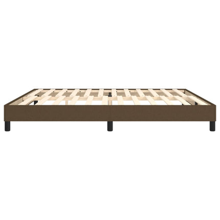 Boxspring sengeramme 200x200 cm stof mørkebrun
