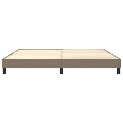 Boxspring sengeramme 200x200 cm stof gråbrun