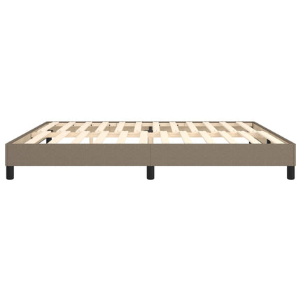 Boxspring sengeramme 200x200 cm stof gråbrun