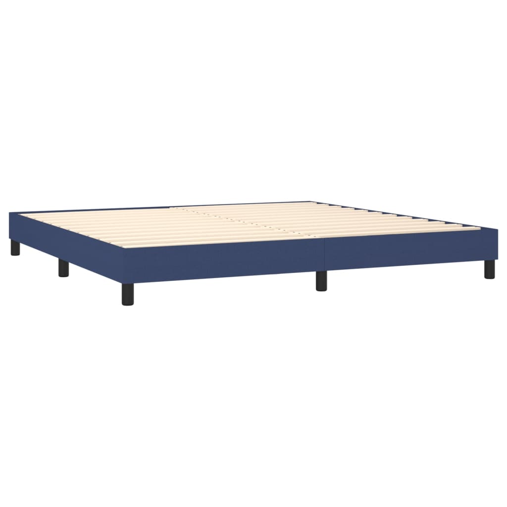 Boxspring sengeramme 200x200 cm stof blå