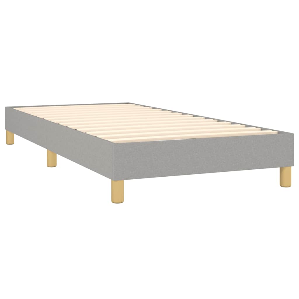 Boxspring sengeramme Lysegrå 80x200 cm Stof