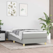Boxspring sengeramme Lysegrå 80x200 cm Stof