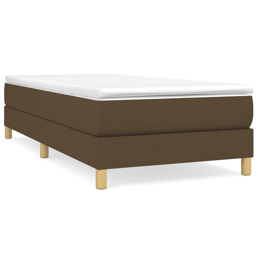 Boxspring sengeramme Mørkebrun 80x200 cm Stof