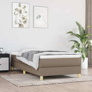 Boxspring sengeramme 80x200 cm stof gråbrun
