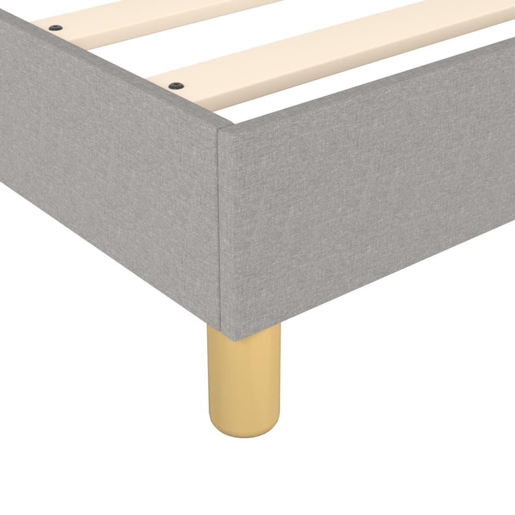 Boxspring sengeramme Lysegrå 90x190 cm Stof
