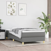 Boxspring sengeramme Mørkegrå 90x190 cm Stof