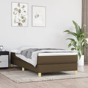 Boxspring sengeramme Mørkebrun 90x190 cm Stof