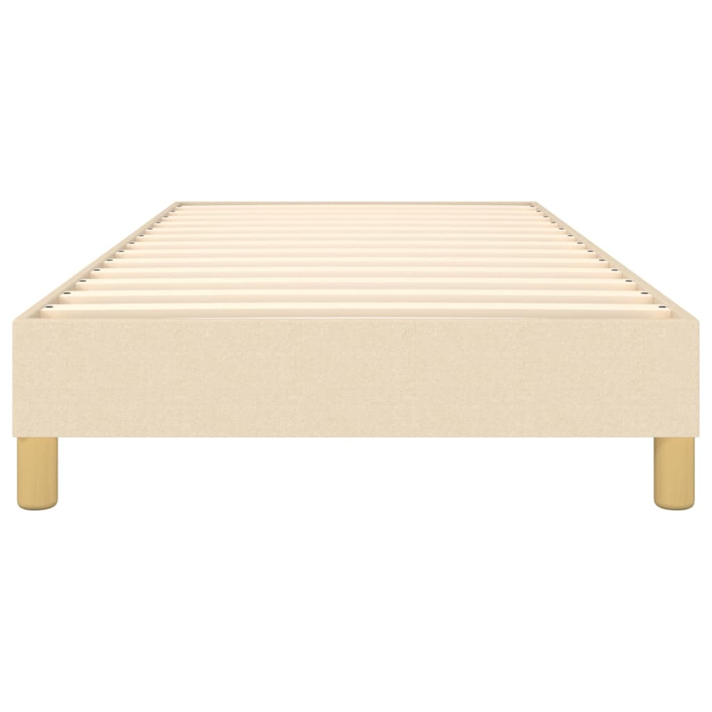 Boxspring sengeramme 90x190 cm stof cremefarvet