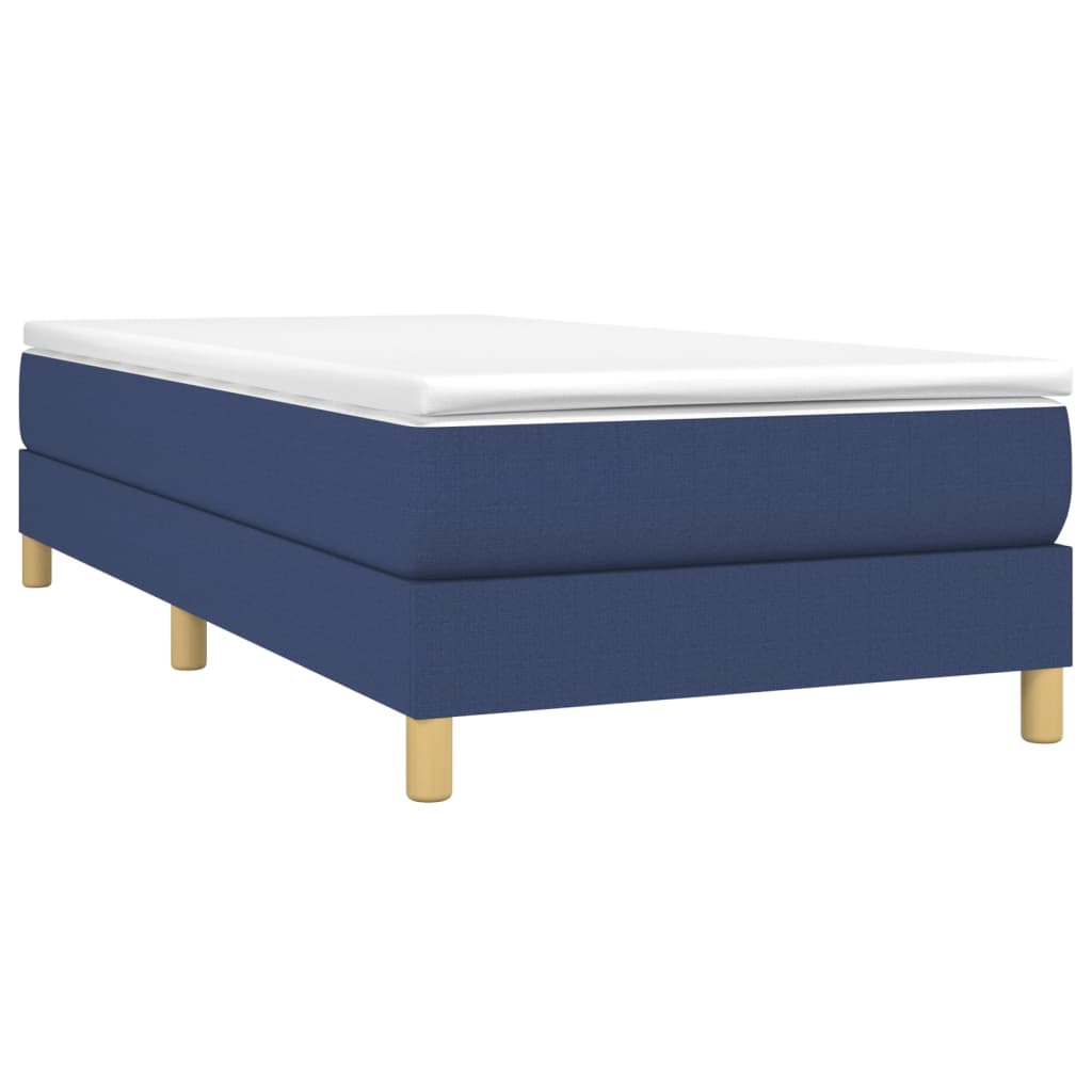 Boxspring sengeramme 90x190 cm stof blå