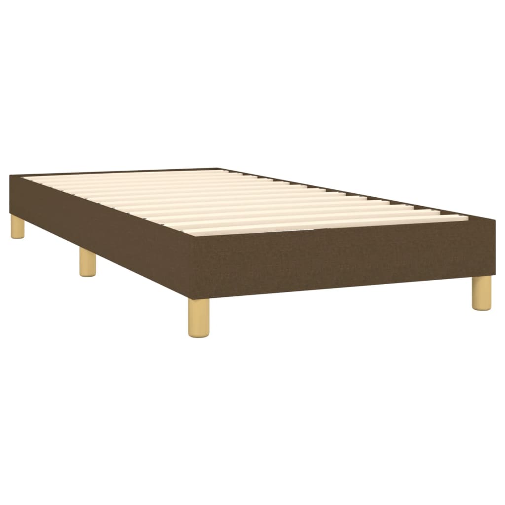 Boxspring sengeramme Mørkebrun 90x200 cm Stof
