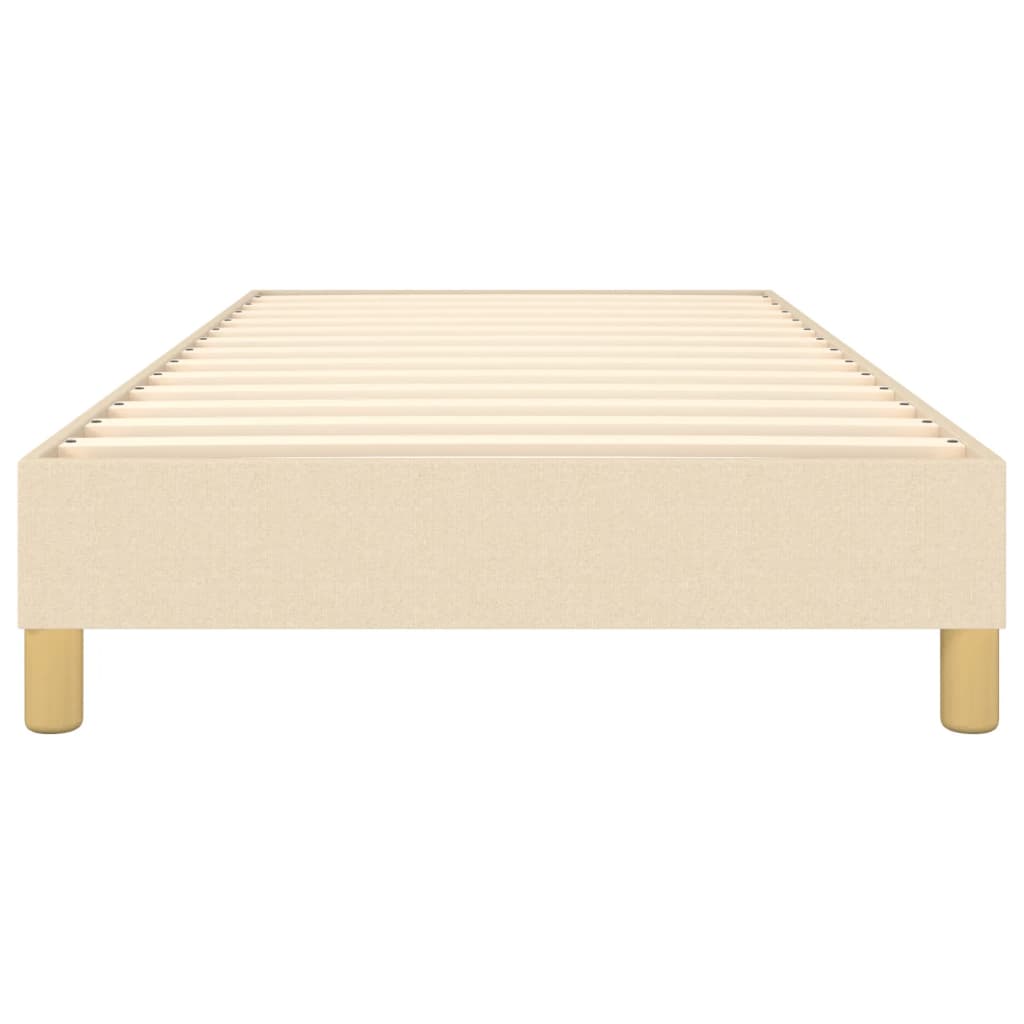 Boxspring sengeramme 90x200 cm stof cremefarvet