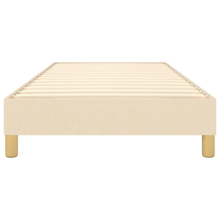 Boxspring sengeramme 90x200 cm stof cremefarvet