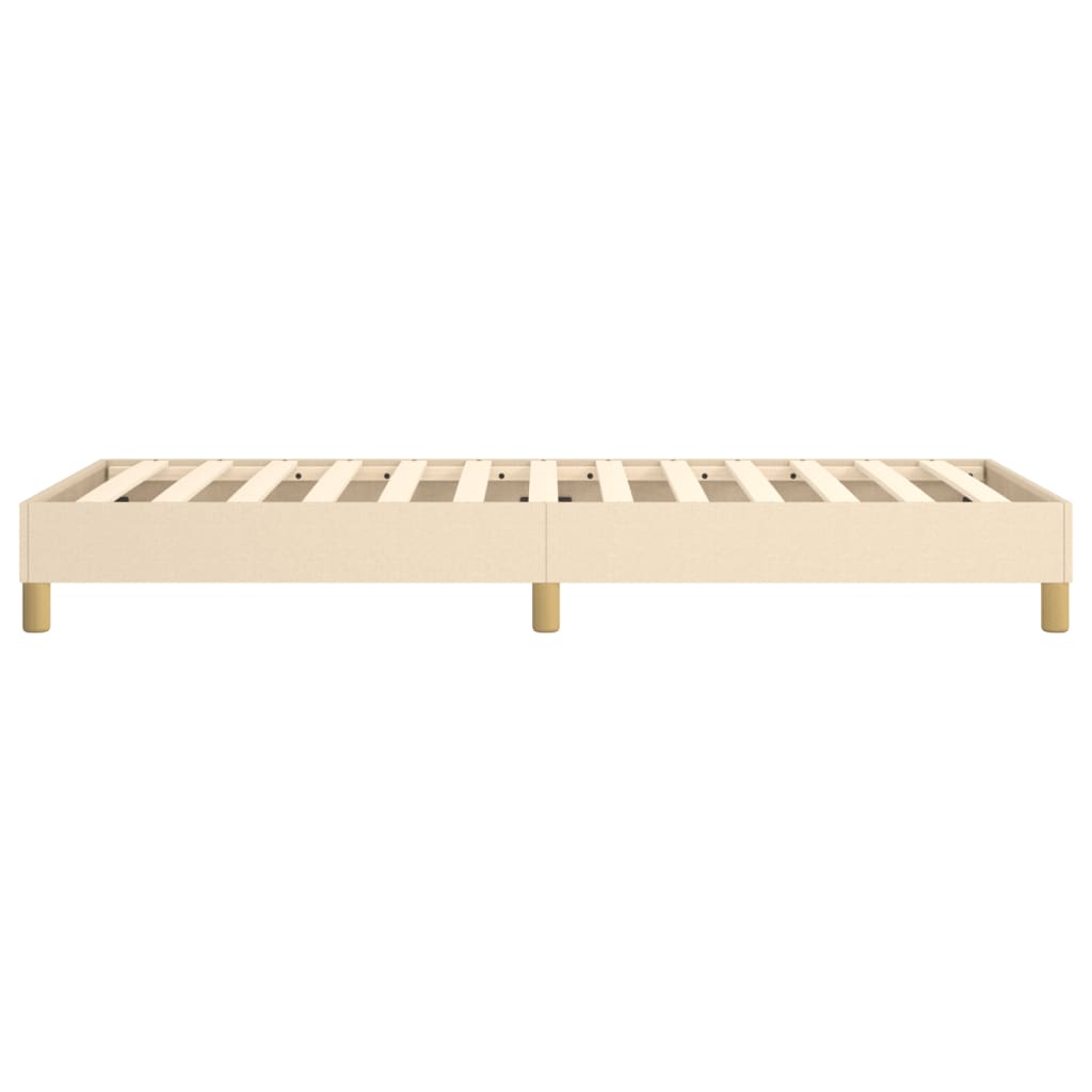 Boxspring sengeramme 90x200 cm stof cremefarvet