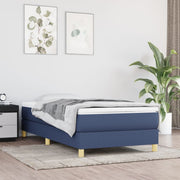 Boxspring sengeramme 90x200 cm stof blå