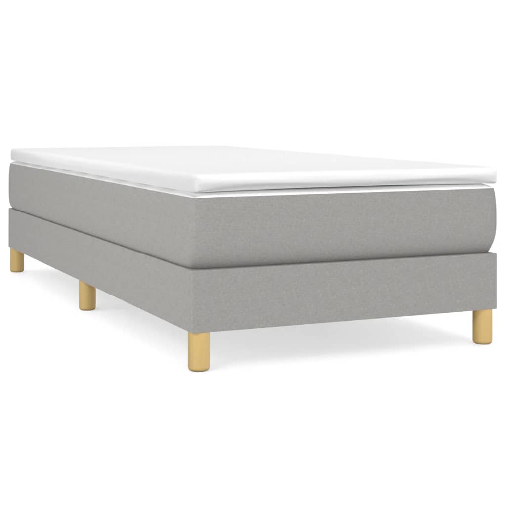 Boxspring sengeramme Lysegrå 100x200 cm Stof