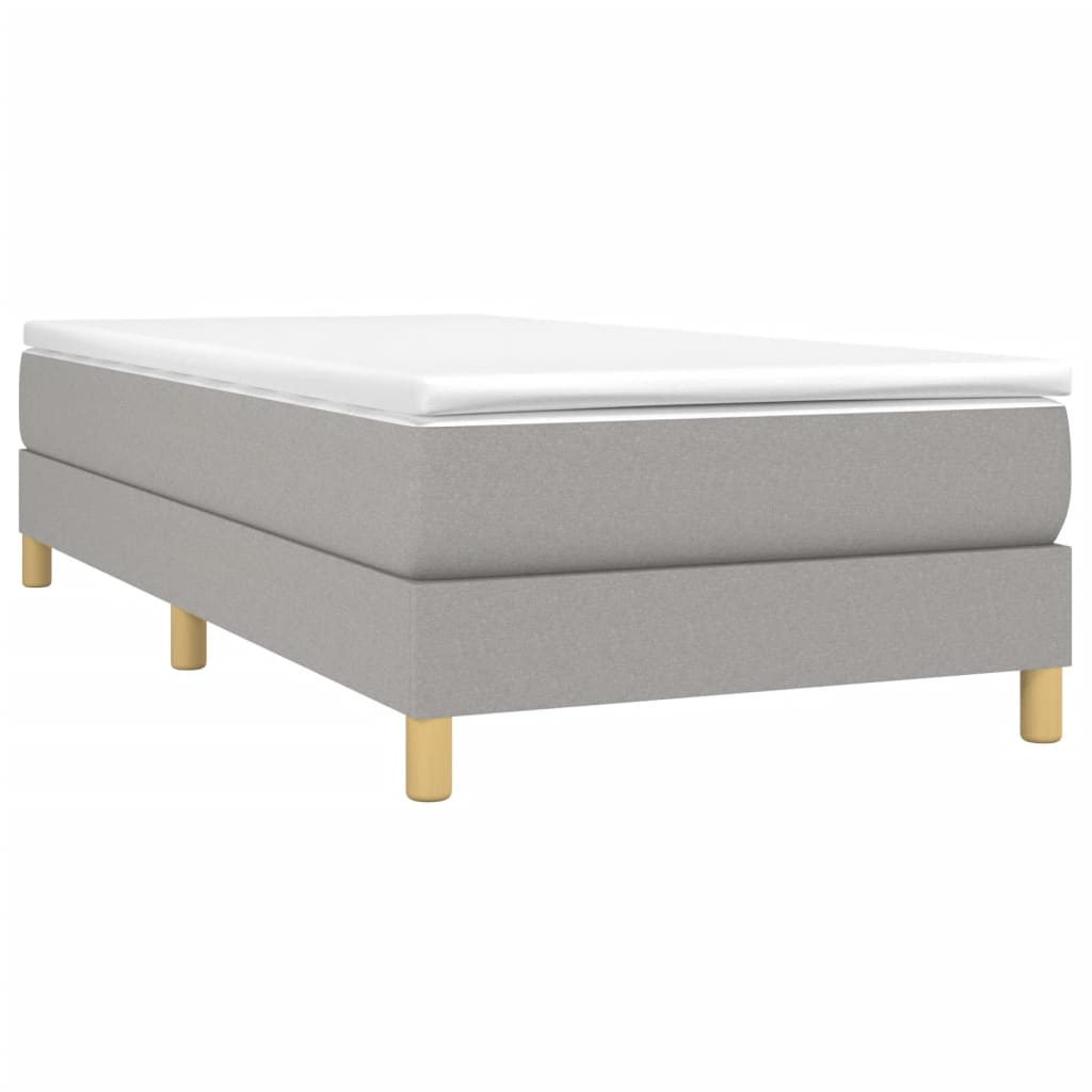 Boxspring sengeramme Lysegrå 100x200 cm Stof