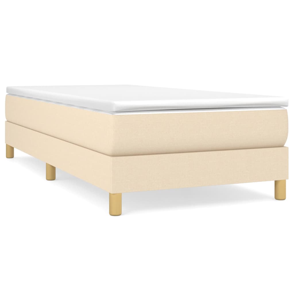 Boxspring sengeramme Creme 100x200 cm Stof