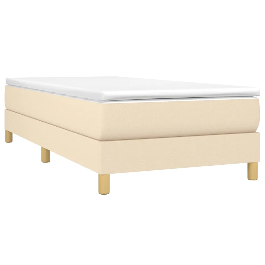 Boxspring sengeramme Creme 100x200 cm Stof