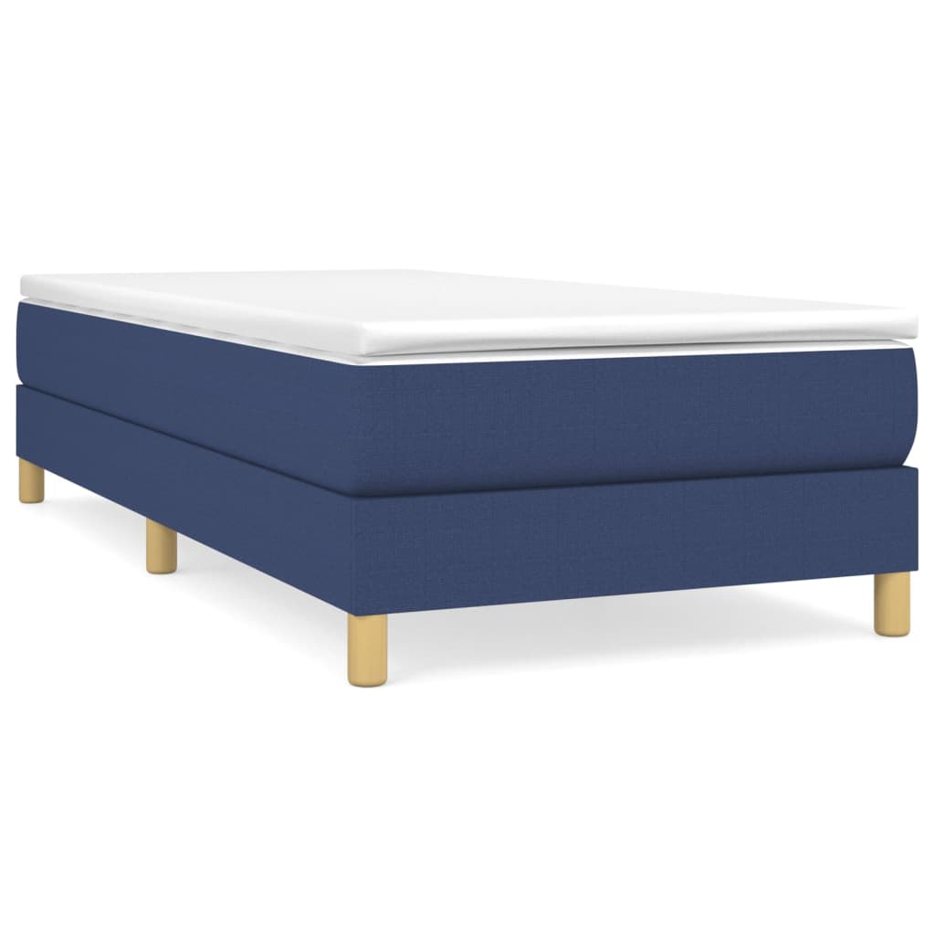 Boxspring sengeramme 100x200 cm stof blå